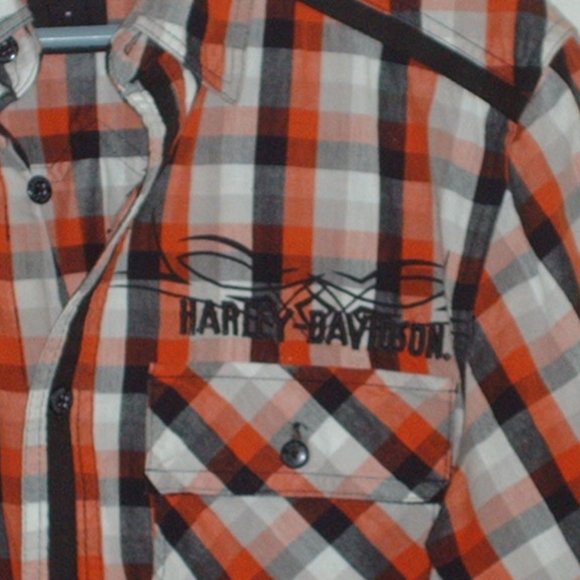 Harley-Davidson Motorcycles plaid dress shirt - Picture 2 of 6